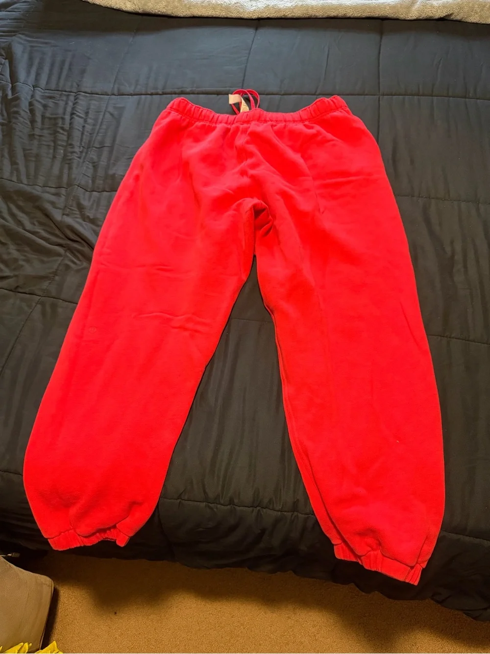 Women’s Lululemon Size XL Red Fleece scuba Jogger Sweatpants